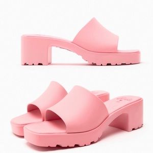 Zara Barbie the Movie Rubberized Lug Sole Sandals